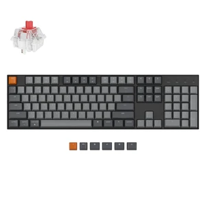K10 Full Size Layout RGB Backlit Hot-Swappable Mechanical Gaming Keyboard for Mac Windows, Multitasking 104-Key Bluetooth Wireless/USB Wired Computer Keyboard with Super Red Switch K10 Full Size Layout RGB Backlit Hot-Swappable Mechanical Gaming Keyboard for Mac Windows, Multitasking 104-Key Bluetooth Wireless/USB Wired Computer Keyboard with Super Red Switch