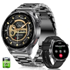 Military Smart Watch for Men 1000mAh Battery 1.52" HD Screen IP68 Waterproof, Bluetooth Call, 100+ Sports Modes, Sleep/Health Monitoring, Compatible iOS Android, Black Military Smart Watch for Men 1000mAh Battery 1.52" HD Screen IP68 Waterproof, Bluetooth Call, 100+ Sports Modes, Sleep/Health Monitoring, Compatible iOS Android, Black