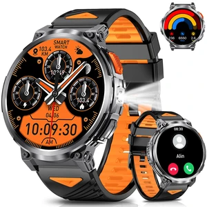 Military Smart Watch for Men, 1.85" Big Screen, Flashlight, 930mAh Battery Bluetooth Calling, IP68 Waterproof, 114 Sports Modes, Fitness Tracker, Compatible with Android & iPhone Military Smart Watch for Men, 1.85" Big Screen, Flashlight, 930mAh Battery Bluetooth Calling, IP68 Waterproof, 114 Sports Modes, Fitness Tracker, Compatible with Android & iPhone