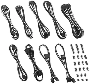 RT-Series Classic ModFlex Sleeved Cable Kit for ASUS/Seasonic/Phanteks Revolt (Black + White) RT-Series Classic ModFlex Sleeved Cable Kit for ASUS/Seasonic/Phanteks Revolt (Black + White)