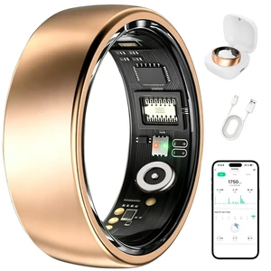 Smart Ring Health Tracker for Women & Men, Stress & Sleep Monitor, Heart Rate & Step Tracker, No Subscription Required, iOS/Android Compatible (Rose Gold, 6) Smart Ring Health Tracker for Women & Men, Stress & Sleep Monitor, Heart Rate & Step Tracker, No Subscription Required, iOS/Android Compatible (Rose Gold, 6)