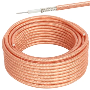 RG400 Coaxial Cable 50ft, Low Loss M17/128 Double Shield 50 Ohm RF Coaxial Cable Flexible Cable RG400 Coaxial Cable 50ft, Low Loss M17/128 Double Shield 50 Ohm RF Coaxial Cable Flexible Cable
