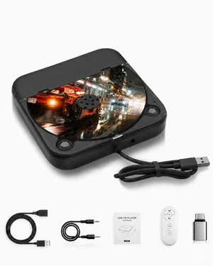External Car CD Player with USB/AUX Port,Portable Car CD Player with USB-C Adapter & Extension Cable,Universal CDs Player Compatible with Vehicle,Truck,Laptop,TV,Computer (Black) External Car CD Player with USB/AUX Port,Portable Car CD Player with USB-C Adapter & Extension Cable,Universal CDs Player Compatible with Vehicle,Truck,Laptop,TV,Computer (Black)
