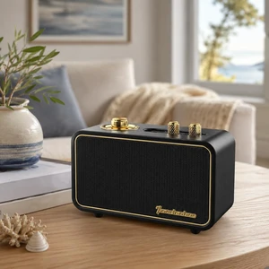 Retro Bluetooth Speaker-Wireless Speaker, Portable, Black Elegant Vintage Bluetooth Speaker, Deep Bass/10H Playtime, Charge-While-Play, Aux Input/Antenna, Interchangeable Panel Retro Bluetooth Speaker-Wireless Speaker, Portable, Black Elegant Vintage Bluetooth Speaker, Deep Bass/10H Playtime, Charge-While-Play, Aux Input/Antenna, Interchangeable Panel