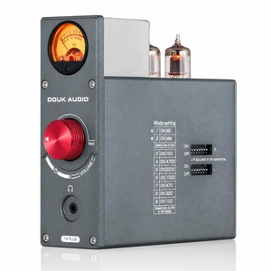 Tube Phono Preamp: 6CS6 Headphone Amp for Turntable (T4 Plus) MM & MC Input, 1K-10 Switch, RIAA EQ, 3.5mm AUX, NE5532 Output 32-300, VU Meter Vintage Aluminum Chassis for Vinyl Stereo Tube Phono Preamp: 6CS6 Headphone Amp for Turntable (T4 Plus) MM & MC Input, 1K-10 Switch, RIAA EQ, 3.5mm AUX, NE5532 Output 32-300, VU Meter Vintage Aluminum Chassis for Vinyl Stereo