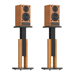 Universal Speaker Stands Pair for Bookshelf Studio Monitor Home Speakers WoodGrain Wood, 7-Level Height Adjustment with Cable Management, Easy Assembly, Fit Speaker Up to 10in Wide, Holds 55 lbs Universal Speaker Stands Pair for Bookshelf Studio Monitor Home Speakers WoodGrain Wood, 7-Level Height Adjustment with Cable Management, Easy Assembly, Fit Speaker Up to 10in Wide, Holds 55 lbs