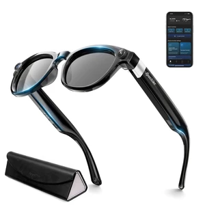 AI Smart Glasses with Camera 8MP 4K 1200P Video Recording, Sunglasses 0.1s Real-Time Translation Glasses, UV400 & Anti-Blue Light, Bluetooth Glasses for Men Women, Glossy Finish AI Smart Glasses with Camera 8MP 4K 1200P Video Recording, Sunglasses 0.1s Real-Time Translation Glasses, UV400 & Anti-Blue Light, Bluetooth Glasses for Men Women, Glossy Finish