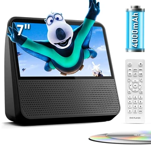 9.8'' Portable DVD Player with Screen, 4000mAH Battery DVD Player TV Kids Sync to TV, 3 Level Brightness Adjustable USB/AUX-IN/AV/Bluetooth, Portable DVD Player with Dual Speakers & Remote Control 9.8'' Portable DVD Player with Screen, 4000mAH Battery DVD Player TV Kids Sync to TV, 3 Level Brightness Adjustable USB/AUX-IN/AV/Bluetooth, Portable DVD Player with Dual Speakers & Remote Control