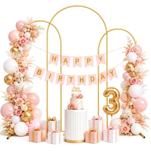 Wedding Arch Backdrop Stand Set of 3, 7.2FT, 6.6FT & 6FT Gold Metal Balloon Arch Frame for Flowers, Wedding Ceremony, Birthday, Baby Shower and Party Decor Wedding Arch Backdrop Stand Set of 3, 7.2FT, 6.6FT & 6FT Gold Metal Balloon Arch Frame for Flowers, Wedding Ceremony, Birthday, Baby Shower and Party Decor
