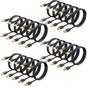 DisplayPort 1.2 Cable, 3FT, 20-Pack, 4K@60Hz, 2K@165Hz Orange-Accent Design, Gold-plated, 21.6Gbps, 3D & HDR, FreeSync/G-Sync, For Gaming Monitor, PC, TV, Graphics Card, Laptop DisplayPort 1.2 Cable, 3FT, 20-Pack, 4K@60Hz, 2K@165Hz Orange-Accent Design, Gold-plated, 21.6Gbps, 3D & HDR, FreeSync/G-Sync, For Gaming Monitor, PC, TV, Graphics Card, Laptop