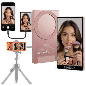 CineJoy M2 Wired Selfie Monitor Screen,for iPhone 15/16/17 (Not for 17air) Wired Connection, No Charging Required, No Battery, Zero Latency 4K 120fps with Mic Port for TikTok Live Streaming(Pink) CineJoy M2 Wired Selfie Monitor Screen,for iPhone 15/16/17 (Not for 17air) Wired Connection, No Charging Required, No Battery, Zero Latency 4K 120fps with Mic Port for TikTok Live Streaming(Pink)