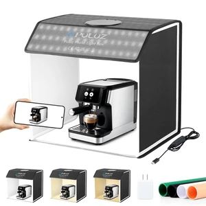 Portable Light Box Photography, 16"x12"x16" Professional 3200-6500k Dimmable Photo Box with 320 LED Lights & 4 Color PVC Backdrops for Jewelry and Small Item Product Photography Portable Light Box Photography, 16"x12"x16" Professional 3200-6500k Dimmable Photo Box with 320 LED Lights & 4 Color PVC Backdrops for Jewelry and Small Item Product Photography