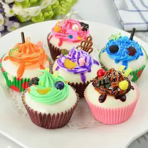 6Color Realistic Artificial Fake Cake Cupcake Model Home Staging Equipment Crafts Photography Props Home Decoration 6Color Realistic Artificial Fake Cake Cupcake Model Home Staging Equipment Crafts Photography Props Home Decoration