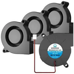 50mm 5015 Blower Fan 12V, 3D Printer 24 Volt Fans Blower Turbine Turbo Dual Ball Bearing, Brushless Cooling 50mmx15mm 2PIN (Pack of 4Pcs) 50mm 5015 Blower Fan 12V, 3D Printer 24 Volt Fans Blower Turbine Turbo Dual Ball Bearing, Brushless Cooling 50mmx15mm 2PIN (Pack of 4Pcs)
