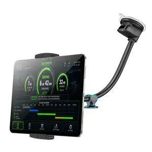 Tablet Holder for Car, iPad Mount for Truck Navigation & ELD | For Windshield, Fits Most 4.7"-11" Device, for Semi Pickup RV, 14" Gooseneck Arm, Road Trip Essentials, Anti-Shake Stabilizer Tablet Holder for Car, iPad Mount for Truck Navigation & ELD | For Windshield, Fits Most 4.7"-11" Device, for Semi Pickup RV, 14" Gooseneck Arm, Road Trip Essentials, Anti-Shake Stabilizer