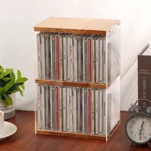 CD Holder Desk Rack Organizer, Wooden CD Holder Stand, CD Storage Rack, Game Disc Display CD Organizer Desk Stand Protection Storage Cube, Fit for Theatre Room Collectibles Holds 40 CD Case CD Holder Desk Rack Organizer, Wooden CD Holder Stand, CD Storage Rack, Game Disc Display CD Organizer Desk Stand Protection Storage Cube, Fit for Theatre Room Collectibles Holds 40 CD Case
