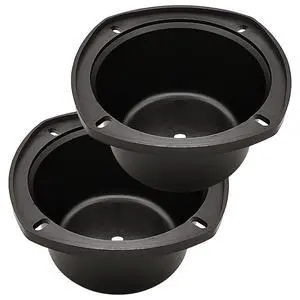 4in Black Plastic Speaker Baffle, Pack of 2 | DIY Mount Plate for 4 Inch Car Speakers & Home Bookshelf Audio, Hard Plastic Speaker Installation Replacement Baffle 4in Black Plastic Speaker Baffle, Pack of 2 | DIY Mount Plate for 4 Inch Car Speakers & Home Bookshelf Audio, Hard Plastic Speaker Installation Replacement Baffle