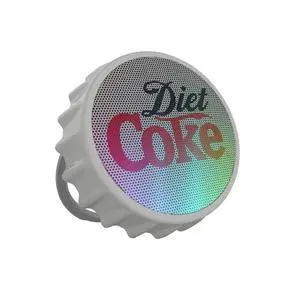 Diet Coke Bottle Cap Shaped Bluetooth Speaker with Kickstand, Color Changing Light, FM Radio, 6H Playtime, Micro SD Card, Aux Port for Home/Outdoors/Beach/Bar | Portable Bluetooth Speakers Diet Coke Bottle Cap Shaped Bluetooth Speaker with Kickstand, Color Changing Light, FM Radio, 6H Playtime, Micro SD Card, Aux Port for Home/Outdoors/Beach/Bar | Portable Bluetooth Speakers