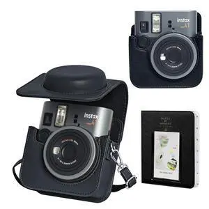Mini 41 Case for Fujifilm Instax Mini 41 Instant Camera, Black | Retro PU Leather Mini 41 Instant Film Camera Case, Camera Case with 64 Mini Photo Album, Shoulder Camera Strap, No Camera Mini 41 Case for Fujifilm Instax Mini 41 Instant Camera, Black | Retro PU Leather Mini 41 Instant Film Camera Case, Camera Case with 64 Mini Photo Album, Shoulder Camera Strap, No Camera