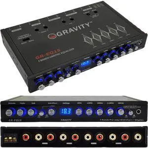 EQ15 1/2 Din Five Equalization Bands Car Audio Equalizer EQ Front, Rear +Master Volume Control with up to 9 Volts RMS of Output/Three Stereo RCA Output EQ15 1/2 Din Five Equalization Bands Car Audio Equalizer EQ Front, Rear +Master Volume Control with up to 9 Volts RMS of Output/Three Stereo RCA Output