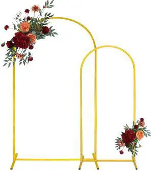 Gold Metal Arch Backdrop Stand 2 Set 7.2FT, 6FT Wedding Arch Stand Arched Door Frame for Birthday Party Baby Shower Ceremony Indoor Outdoor Celebration Decor (7.2FT, 6FT) Gold Metal Arch Backdrop Stand 2 Set 7.2FT, 6FT Wedding Arch Stand Arched Door Frame for Birthday Party Baby Shower Ceremony Indoor Outdoor Celebration Decor (7.2FT, 6FT)