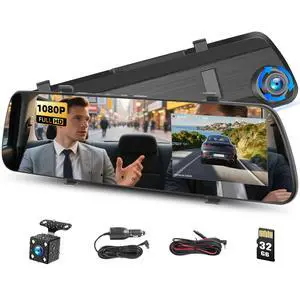 4 inch Mirror Dash Cam,1080P Rear View Mirror Camera for Cars,Dual Dash Cameras Front and Rear HD Night Vision,24H Parking Monitoring,Loop Recording, Motion Detection,Reversing Assistance,32GB TF Card 4 inch Mirror Dash Cam,1080P Rear View Mirror Camera for Cars,Dual Dash Cameras Front and Rear HD Night Vision,24H Parking Monitoring,Loop Recording, Motion Detection,Reversing Assistance,32GB TF Card