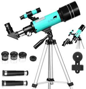 Telescope 70mm Aperture for Kids & Astronomy Beginners, Travel Telescope with Adjustable Tripod & Phone Adaper, Magnification 20X200X Telescope 70mm Aperture for Kids & Astronomy Beginners, Travel Telescope with Adjustable Tripod & Phone Adaper, Magnification 20X200X