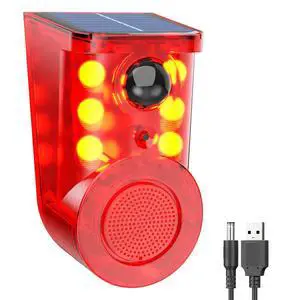 Solar Motion Sensor Alarm Device - Waterproof, Multi-Mode, Wide-Angle Sensing, 129dB Alarm & Strobe Lights for Indoor & Outdoor Security Solar Motion Sensor Alarm Device - Waterproof, Multi-Mode, Wide-Angle Sensing, 129dB Alarm & Strobe Lights for Indoor & Outdoor Security