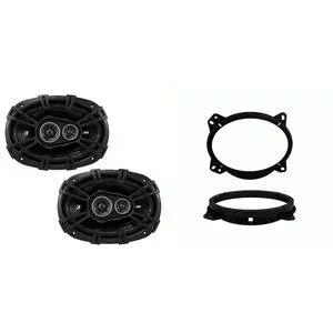 43DSC69304 6x9 3-Way Speaker + Metra Bracket Bundle | 6x9 in 3-way speakers with Metra 82-8146 mounting brackets; compatible with Toyota, Nissan, Subaru and Scion 43DSC69304 6x9 3-Way Speaker + Metra Bracket Bundle | 6x9 in 3-way speakers with Metra 82-8146 mounting brackets; compatible with Toyota, Nissan, Subaru and Scion