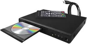 Compact HDMI Blu-ray Player with Remote Control | 6' HDMI Cable and Multi-Language Support | Bluray and dvd Players for TV | Supports Multiple Disc Formats and Dolby Surround Sound Compact HDMI Blu-ray Player with Remote Control | 6' HDMI Cable and Multi-Language Support | Bluray and dvd Players for TV | Supports Multiple Disc Formats and Dolby Surround Sound