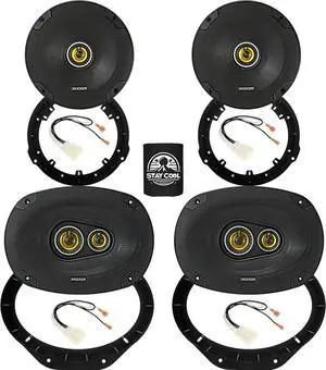 Front and Rear Door 6.5 & 6x9 Speakers Kit for Ford F-150 2015-2024 Upgrade Kit - 2 Pairs of CS Series 6 1/2 and 6x9 Inch Speakers with Adapters and Harnesses - 46CSC654 & 46CSC6934 Front and Rear Door 6.5 & 6x9 Speakers Kit for Ford F-150 2015-2024 Upgrade Kit - 2 Pairs of CS Series 6 1/2 and 6x9 Inch Speakers with Adapters and Harnesses - 46CSC654 & 46CSC6934