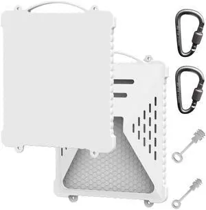 Protective Case for Starlink Mini Silicone Cover Full Wrap Outdoor RV Use | Shockproof Honeycomb Cushion, Reinforced Corners, Handle & Carabiner, Anti-Scratch & Port Dust Plug for Hiking Camping Trave Protective Case for Starlink Mini Silicone Cover Full Wrap Outdoor RV Use | Shockproof Honeycomb Cushion, Reinforced Corners, Handle & Carabiner, Anti-Scratch & Port Dust Plug for Hiking Camping Trave