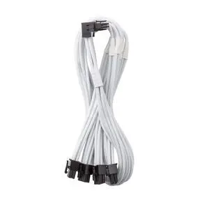 E-Series Pro ModMesh Sleeved 12VHPWR 90° StealthSense PCI-e Cable for EVGA G/G+ / P/P+ / T - Variant A (White, 16-pin to Quad 8-pin, 60cm) E-Series Pro ModMesh Sleeved 12VHPWR 90° StealthSense PCI-e Cable for EVGA G/G+ / P/P+ / T - Variant A (White, 16-pin to Quad 8-pin, 60cm)