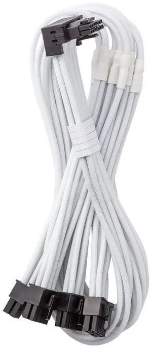 E-Series Pro ModMesh Sleeved 12VHPWR 90° StealthSense PCI-e Cable for EVGA G/G+ / P/P+ / T - Variant B (White, 16-pin to Quad 8-pin, 60cm) E-Series Pro ModMesh Sleeved 12VHPWR 90° StealthSense PCI-e Cable for EVGA G/G+ / P/P+ / T - Variant B (White, 16-pin to Quad 8-pin, 60cm)