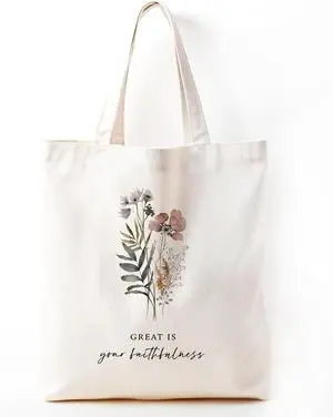Inspirational Christian Bible Verse Foral Tote Bag for Women Inspirational Christian Bible Verse Foral Tote Bag for Women