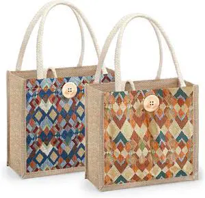 Women Tote Bag,2Pcs Jute Casual Tote's Handbag Embroidered Personalized Bento Bag,Reusable Grocery Bags Shopping Bags Women Tote Bag,2Pcs Jute Casual Tote's Handbag Embroidered Personalized Bento Bag,Reusable Grocery Bags Shopping Bags
