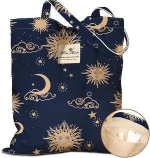 Miss Adola Cloth Tote Bag for Women Reusable Tote with Pocket & Buckle Cute Retro Design Miss Adola Cloth Tote Bag for Women Reusable Tote with Pocket & Buckle Cute Retro Design