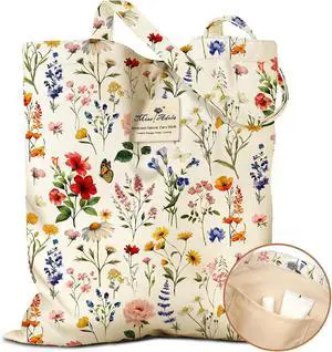 Miss Adola Cloth Tote Bag for Women Reusable Tote with Pocket & Buckle Cute Retro Design Miss Adola Cloth Tote Bag for Women Reusable Tote with Pocket & Buckle Cute Retro Design