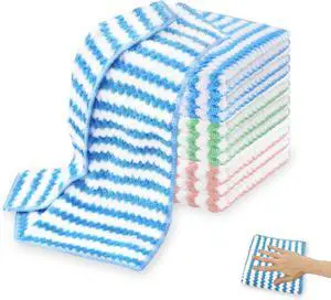 Choicy Microfiber Cleaning Cloth Absorbent Kitchen Towels Dish Cloths Washable 10 Pack 12×12in Reusable Cleaning Rags for Car Gardens Kitchen Hand Glass Windows Mirrors No Odor Choicy Microfiber Cleaning Cloth Absorbent Kitchen Towels Dish Cloths Washable 10 Pack 12×12in Reusable Cleaning Rags for Car Gardens Kitchen Hand Glass Windows Mirrors No Odor