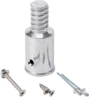 Metal 1" Threaded Tips Replacement for Wood Push Broom Handle Threaded End Metal 1" Threaded Tips Replacement for Wood Push Broom Handle Threaded End