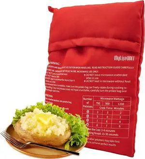 MyLifeUNIT Microwave Potato Bag, Baked Potato Microwave Baking Bag, Red MyLifeUNIT Microwave Potato Bag, Baked Potato Microwave Baking Bag, Red