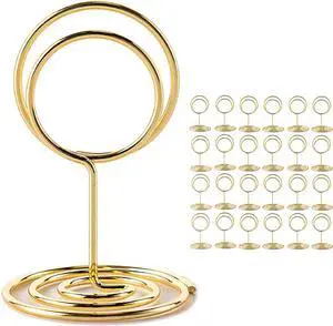 Table Number Holders, 26PCS Place Card Holder, Photo Holder (2" Gold) Table Number Holders, 26PCS Place Card Holder, Photo Holder (2" Gold)