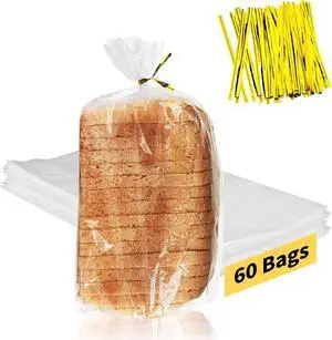 Bread Bags,60 Pack Plastic Bread Bags for Homemade Bread,Bread Loaf Bags Bread Bags,60 Pack Plastic Bread Bags for Homemade Bread,Bread Loaf Bags