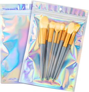 50Pcs Holographic Packaging Bags,6x9 inch Resealable Smell Proof Bags 50Pcs Holographic Packaging Bags,6x9 inch Resealable Smell Proof Bags