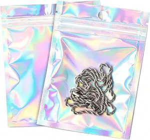 100Pcs Holographic Packaging Bags 3.5x4.7 inch 100Pcs Holographic Packaging Bags 3.5x4.7 inch