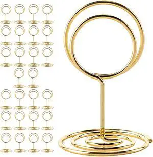 warmtree 26 Pieces Gold Table Number Holders - Place Card Holders & Table Number Stands for Wedding Decor, Centerpieces for Tables, Multi-Use Card Holders for Parties/Birthdays/Restaurants warmtree 26 Pieces Gold Table Number Holders - Place Card Holders & Table Number Stands for Wedding Decor, Centerpieces for Tables, Multi-Use Card Holders for Parties/Birthdays/Restaurants