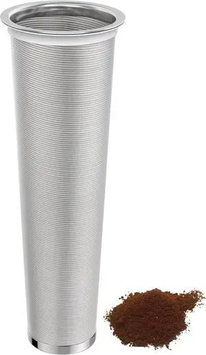 Cold Brew Strainer for 64oz Wide Mouth Mason Jars - 100-Micron Fine Mesh, Reusable 304 Stainless Steel Coffee Cold Brew Filter with Sealing Ring for Cold Brew Coffee Maker, Tea Infuser Cold Brew Strainer for 64oz Wide Mouth Mason Jars - 100-Micron Fine Mesh, Reusable 304 Stainless Steel Coffee Cold Brew Filter with Sealing Ring for Cold Brew Coffee Maker, Tea Infuser