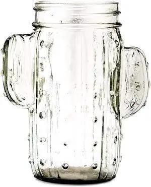 WEDDINGSTAR Cactus Mason Jar Drinking Glass 12 oz - Clear WEDDINGSTAR Cactus Mason Jar Drinking Glass 12 oz - Clear