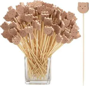 200 Pcs Bamboo Cocktail Picks 4.7 Inch Bear Face Cocktail Sticks Food Picks Garnish Sticks Decorative Toothpicks for Appetizers, Fruits, Dessert, Baby Shower, Birthday Wedding, Party Supplies 200 Pcs Bamboo Cocktail Picks 4.7 Inch Bear Face Cocktail Sticks Food Picks Garnish Sticks Decorative Toothpicks for Appetizers, Fruits, Dessert, Baby Shower, Birthday Wedding, Party Supplies
