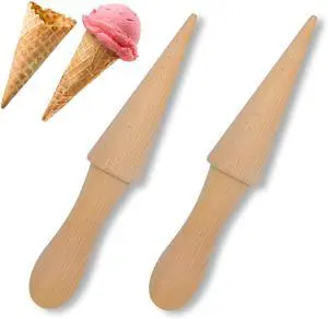 2 Pcs Ice Cream Cone Cream Horn Pizzelle Waffle Egg Roll Mold 2 Pcs Ice Cream Cone Cream Horn Pizzelle Waffle Egg Roll Mold